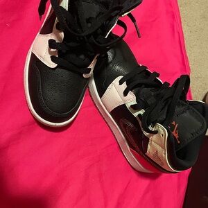 Black and Pink Athletic Sneakers